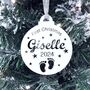 Personalised Baby's First Christmas Bauble, thumbnail 2 of 12