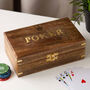 Personalised Luxury Poker King Wooden Poker Set, thumbnail 3 of 4
