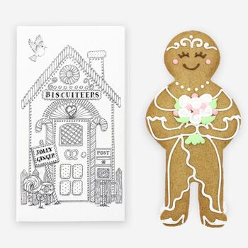 Hand Iced Wedding Biscuits And Prosecco Gift Box, 3 of 4