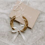 Personalised Gold Snowflake Charm Lucky Wedding Horseshoe, thumbnail 2 of 4