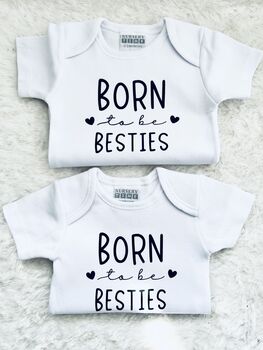 Born To Be Besties Baby Vests, 5 of 8