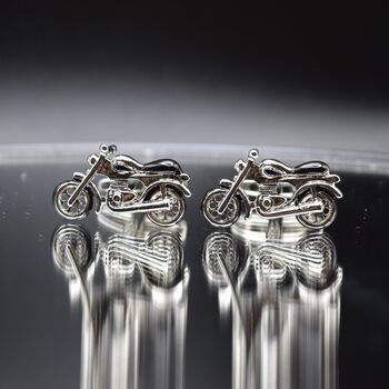 Harley Cufflinks 316 L Stainless Steel Motor Gift For Riders And Adventurers, 5 of 5