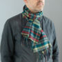 Merino Lambswool Check 30cm Wide Scarves, thumbnail 2 of 10