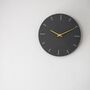 Slate And Brass Wall Clock, thumbnail 1 of 3