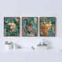 Three Prints Big Cats Jungle Tiger Cheetah Leopard Art, thumbnail 5 of 8