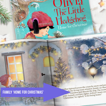 The Little Hedgehog: 'Home For Christmas' Personalised Christmas Book, 10 of 12