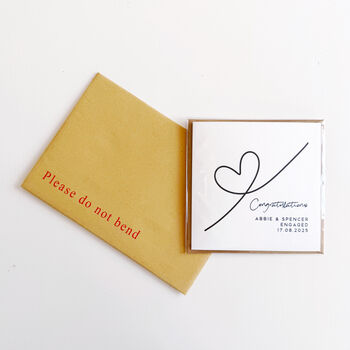 Personalised Sweeping Heart Engagement Card, 7 of 8