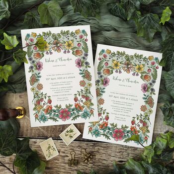 Folk Florals A5 Invitation Suite, 2 of 7