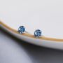 Sterling Silver December Birthstone Earrings, thumbnail 3 of 12