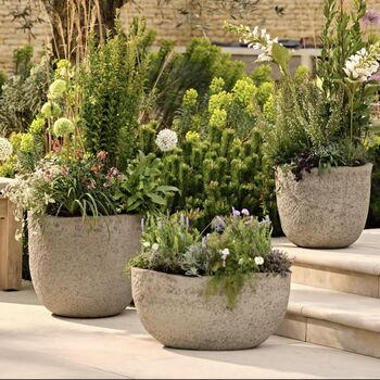Cranford Oval Ficonstone Garden Planter, 2 of 6