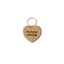 Cornish Gifts 'Bleddy Ansum' Oak Heart Keyring, thumbnail 1 of 2