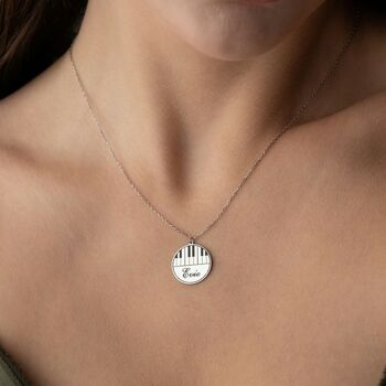 Personalised Piano Necklace With Name, 5 of 11
