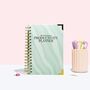 Green A5 Undated Time Block Daily Productivity Planner, thumbnail 2 of 5