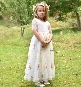 Enchanted Dress – Ivory Cream / White Lace, 8 of 9