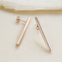 Sterling Silver Drop Bar Studs, thumbnail 3 of 6