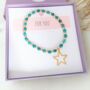 Star Charm Turquoise And Gold Vermeil Beaded Bracelet, thumbnail 4 of 8