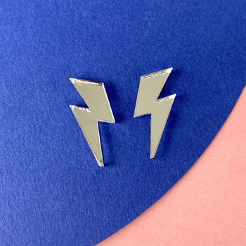 Lightning Bolt Acrylic Stud Earrings, 4 of 6