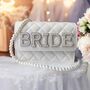 Personalised Pearl And Diamante Bride Bag, thumbnail 4 of 6