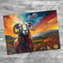 Black Faced Sheep Textured Glass Chopping Board, thumbnail 7 of 8