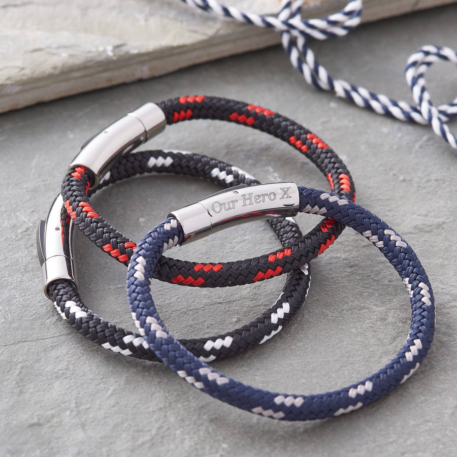 Personalised Paracord Bracelet By Hurleyburley Man Personalised Paracord Bracelet