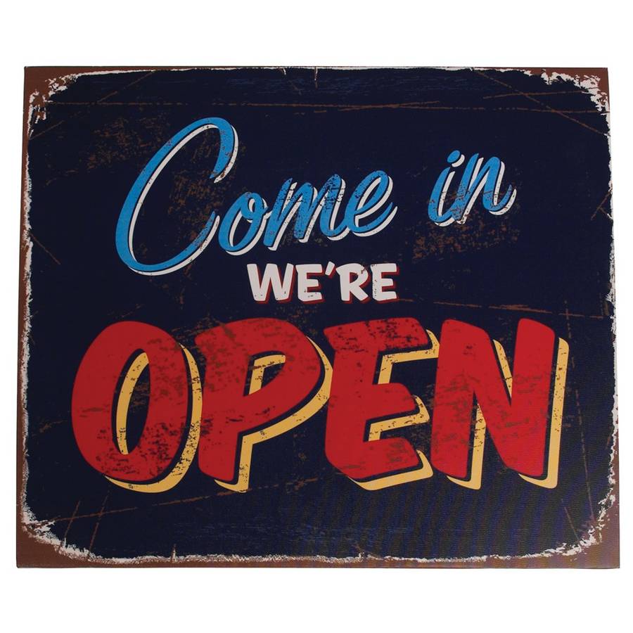 Come In We're Open Retro Light Up Sign By I Love Retro ...