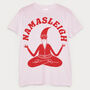Namasleigh Yoga Santa Men's Christmas T Shirt, thumbnail 2 of 3