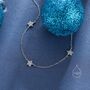 Sterling Silver Cz Star Motif Bracelet, thumbnail 1 of 12