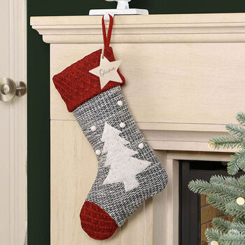Personalised Chunky Knit Christmas Jumper Stocking, 6 of 8