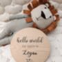 Personalised Baby Name Photo Prop Plaque | Wooden Newborn Announcement Sign, thumbnail 2 of 8