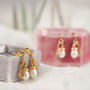 Pearl Acorn Earrings With Oak Leaves, thumbnail 4 of 6