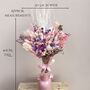 Pink And Purple Dried Flower Bouquet With Gypsophila, thumbnail 3 of 5