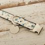 The Stamford Cream And Blue Floral Dog Collar, thumbnail 3 of 3
