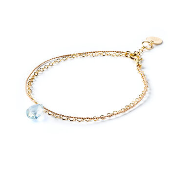 November Topaz Gold And Silk Birthstone Bracelet, 3 of 6