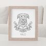 Personalised Airedale Terrier Outline Portrait Print, thumbnail 3 of 9