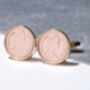 1976 50th Birthday Decimal Half Penny Coin Cufflinks, thumbnail 2 of 5