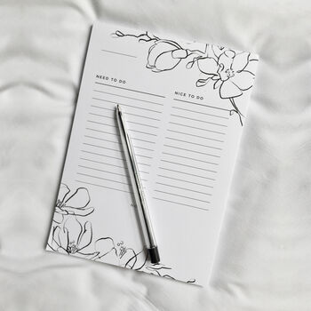 Simple Floral To Do List A5 Desk Pad, 3 of 4