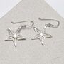 Sterling Silver Dangly Geometric Star Earrings, thumbnail 5 of 9
