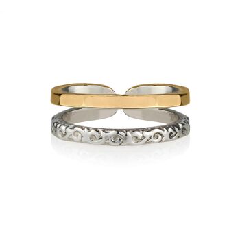 Aura Magic Mixed Metal Toe Ring, 3 of 6