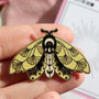 Yellow Moth Brooch With Gift Pouch, thumbnail 1 of 6