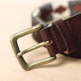 Men's Personalised Initials Leather Woven Belt, thumbnail 4 of 6