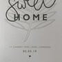 Personalised Home Letterpress Palm Print Grey, thumbnail 3 of 3