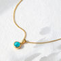 December Birthstone Turquoise Gold Vermeil Necklace, thumbnail 2 of 9