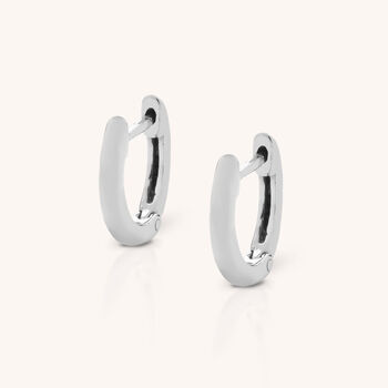 Rosie Huggie Earrings Sterling Silver, 2 of 5