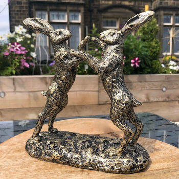 Pair Of Fighting Hares Ornament, 5 of 5