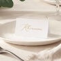 Simple Elegance Script Foiled Wedding Place Name Cards, thumbnail 2 of 2