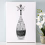 Personalised Silver Anniversary Champagne Word Art, thumbnail 3 of 9