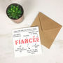 Personalised 'Things That Make You Fiancée' Card, thumbnail 1 of 4