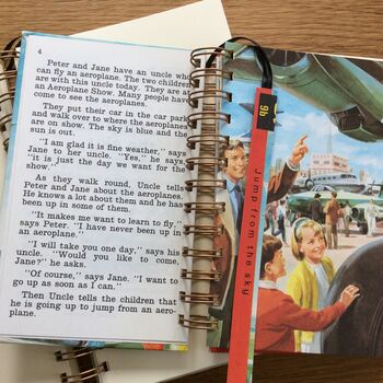 'Jump From The Sky' Upcycled Notebook, 5 of 5