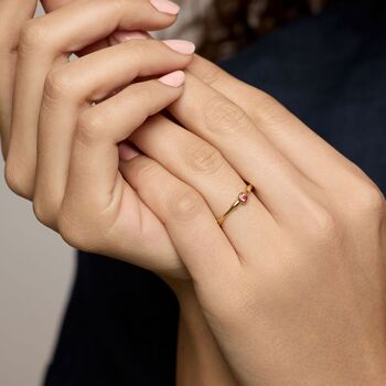 Gold Vermeil Dainty Gemstone Ring, 2 of 8