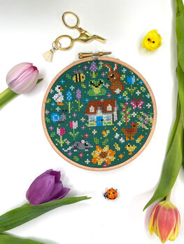 Country Cottage Garden Cross Stitch Kit, 8 of 9